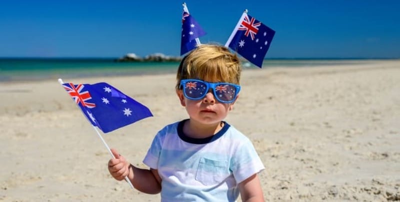 Enjoying Australia Day on the beach